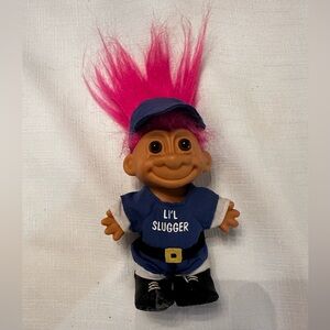 Russ Troll LIL SLUGGER Baseball Player pink Hair no bat